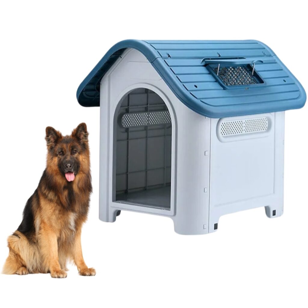 Casa de Plastico para Perro - Techo Azul